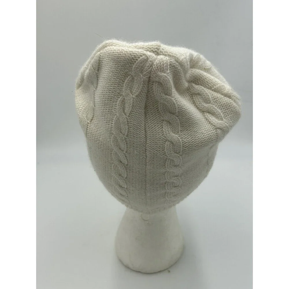 Women's Harley Davidson Ivory Cable Knit Beanie Cap Hat One Size Fits All OSFA